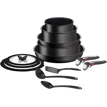 Tefal Ingenio Unlimited On L39593 13-Piece Saucepan and Pan Set, Removable Handle, Stackable, Space-Saving, Induction Pans wi