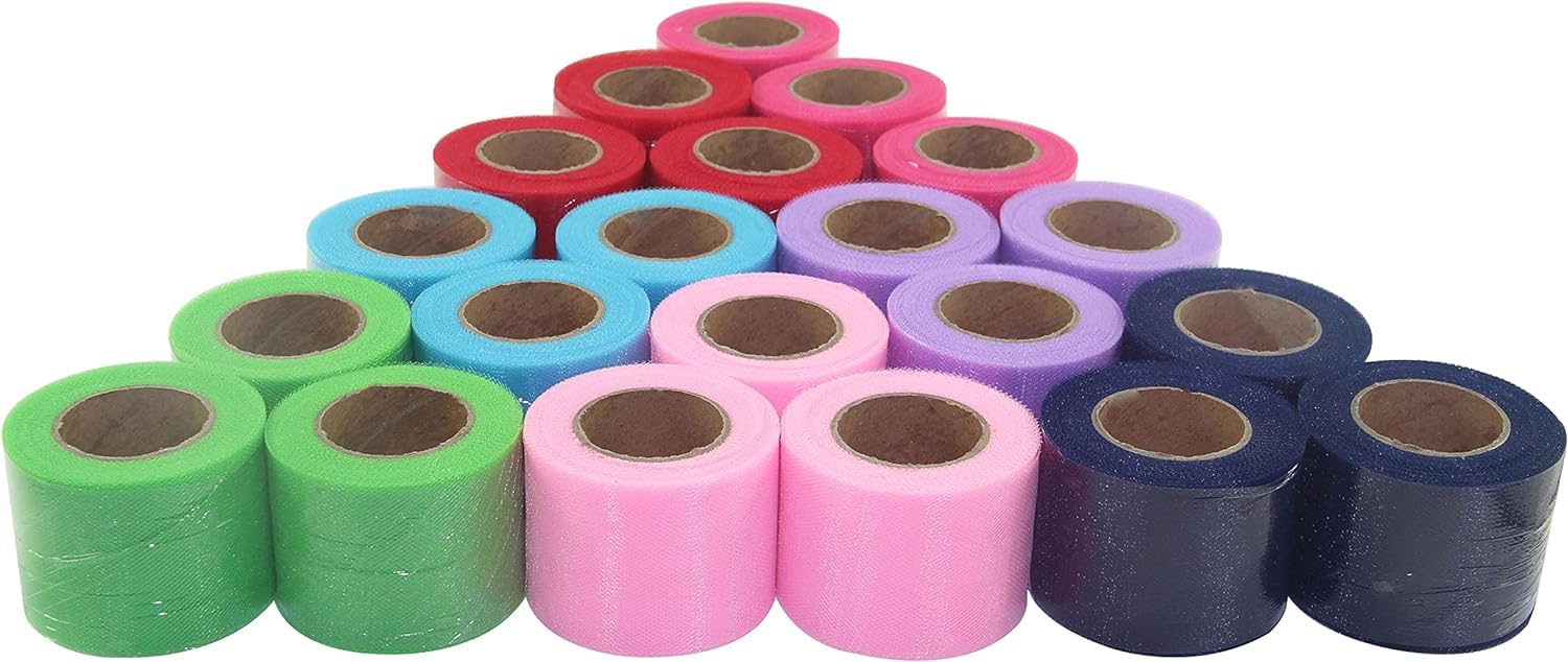 Organza-Stoff, Mesh Hochzeit Dekoration DIY Geschenk Tutu Party Geburtstag Stoff Spule(Crystal Pink,5cm25yards)