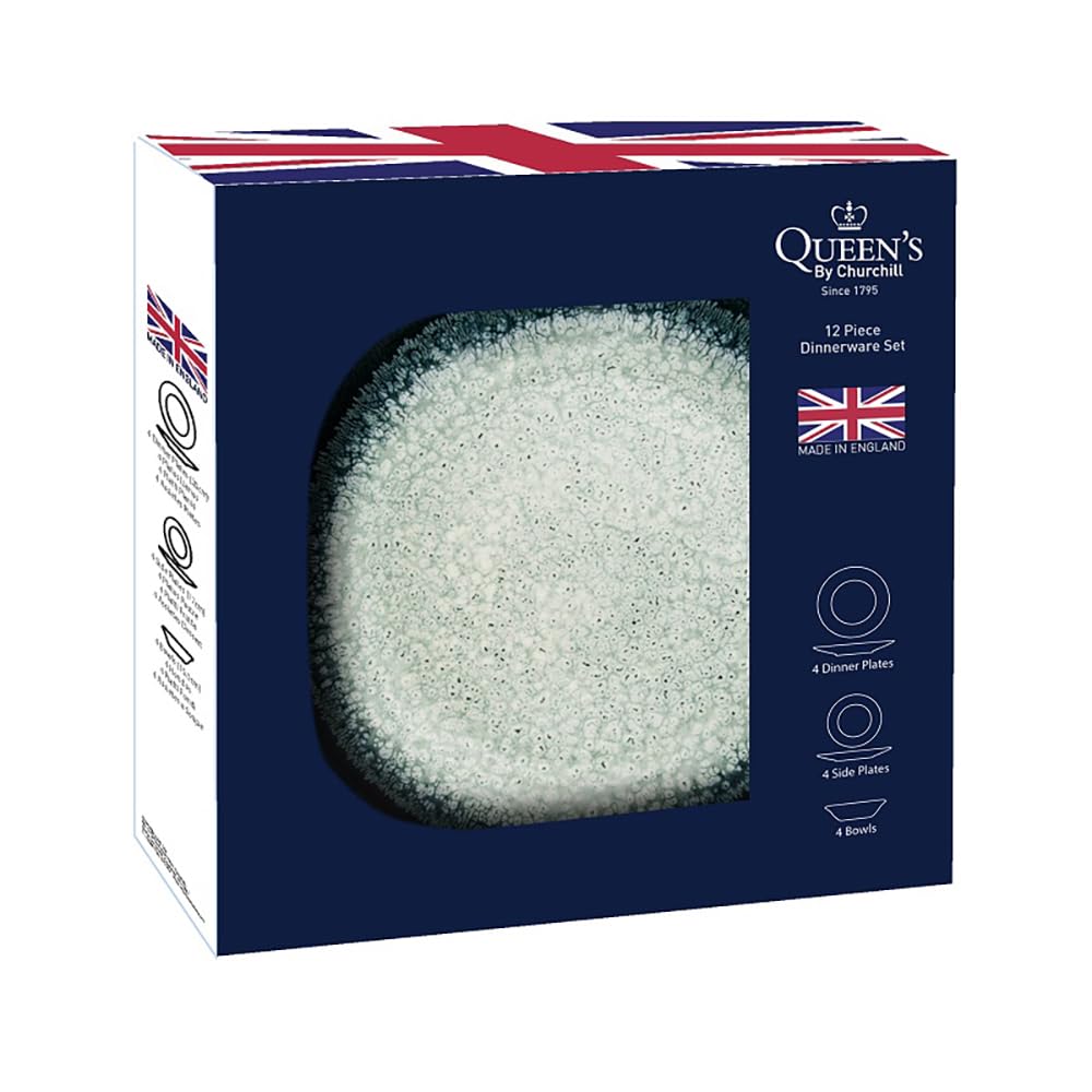 Queens By Churchill Apollo Ash 12 Piece Dinner Set