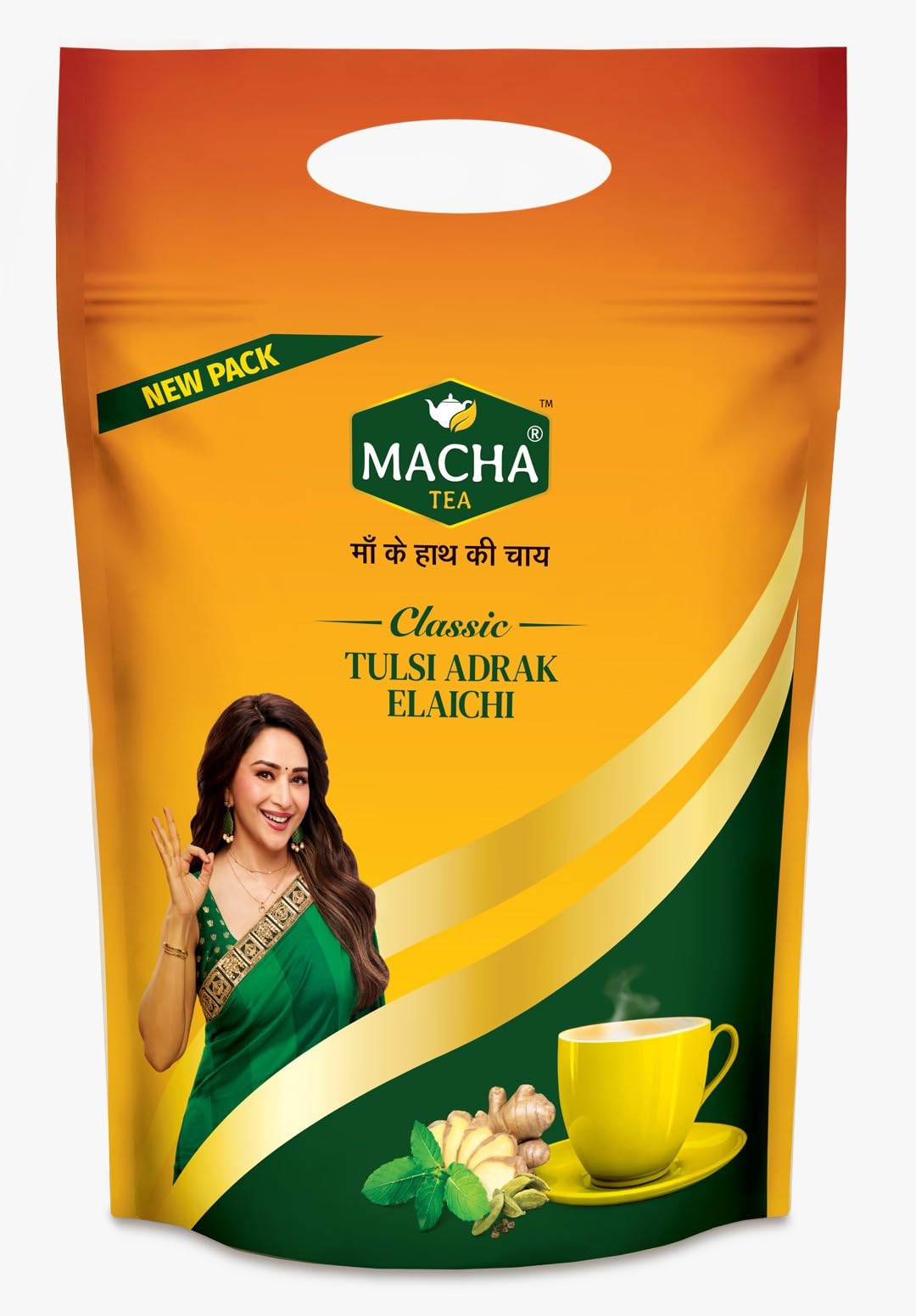 Macha Tulsi Adrak Elaichi Herbal Tea | Assam Tea Blend with Ayurvedic Benefits | Supports Immunity & Digestion | Natural & Preservative Free | 800g Pack-image-43