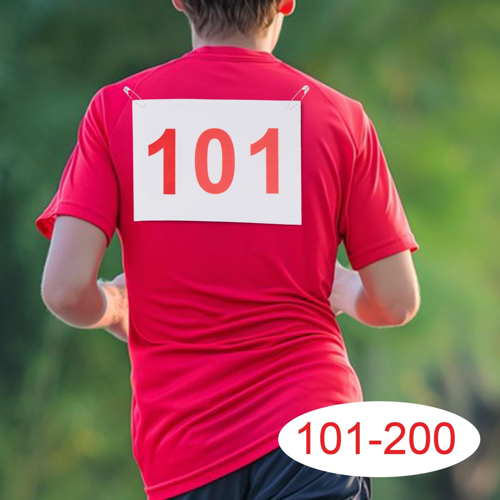 100 Dorsales Para Carreras Reutilizables Con Alfileres, 15x20 Cm