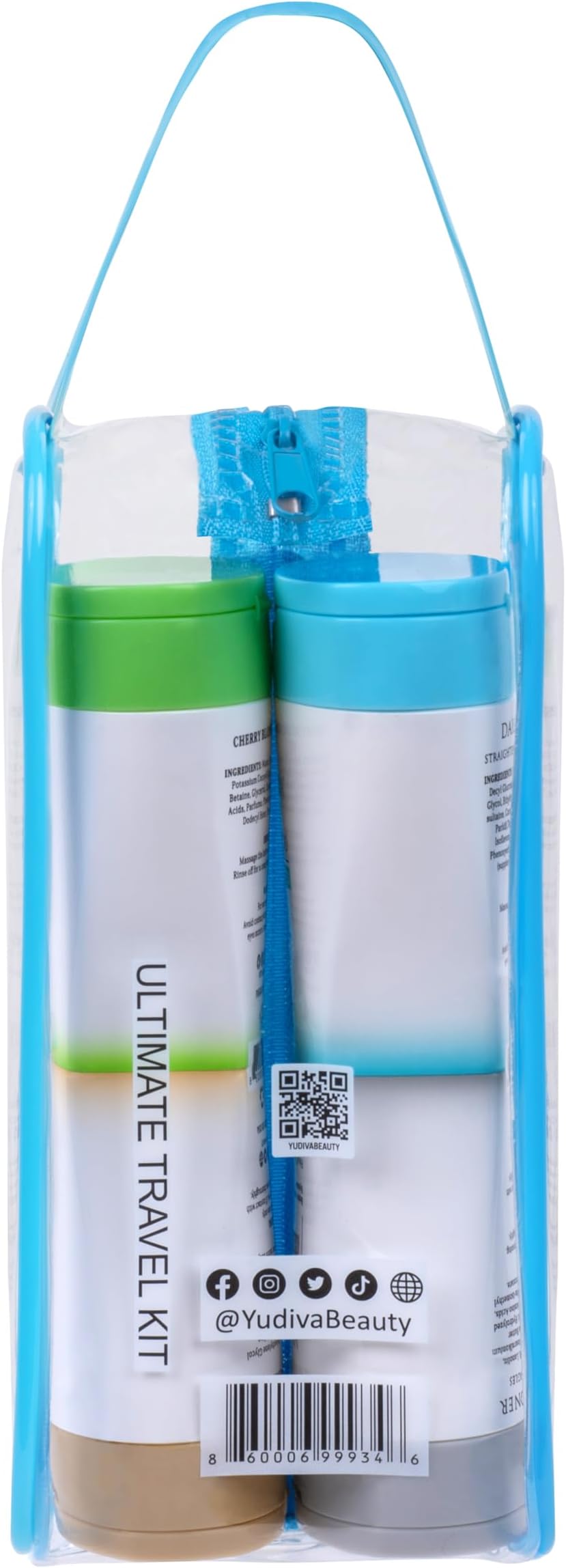ULTIMATE TRAVEL KIT - Shampoo, Conditioner, Body Wash, Body Lotion/Travel Size Set by YUDIVA
