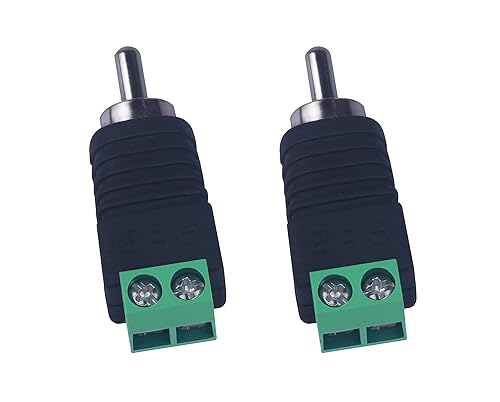 Miniatura 3 de Enchufes RCA para cable de altavoz, conector de terminal de tornillo RCA a AV, conector macho Phono RCA convertidor sin soldadura, conectores de