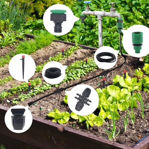 82FT-Drip-Irrigation-System-Automatic-Micro-Drip-Kit-with-12-and-14-inch-Irrigation-Tubing-Hose-Adjustable-Nozzle-Sparkle-Garden-Watering-System-for-Flower-Potted-Plants-Vegetable-Greenhouse