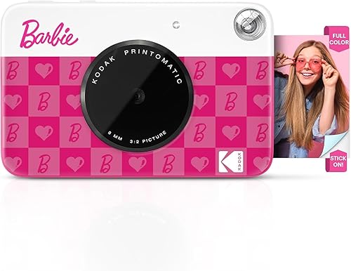 Miniatura 18 de Barbie x Kodak Printomatic - Cámara digital de impresión instantánea a todo color, cámara Barbie portátil de 5 MP imprime fotos coloridas adhesivas