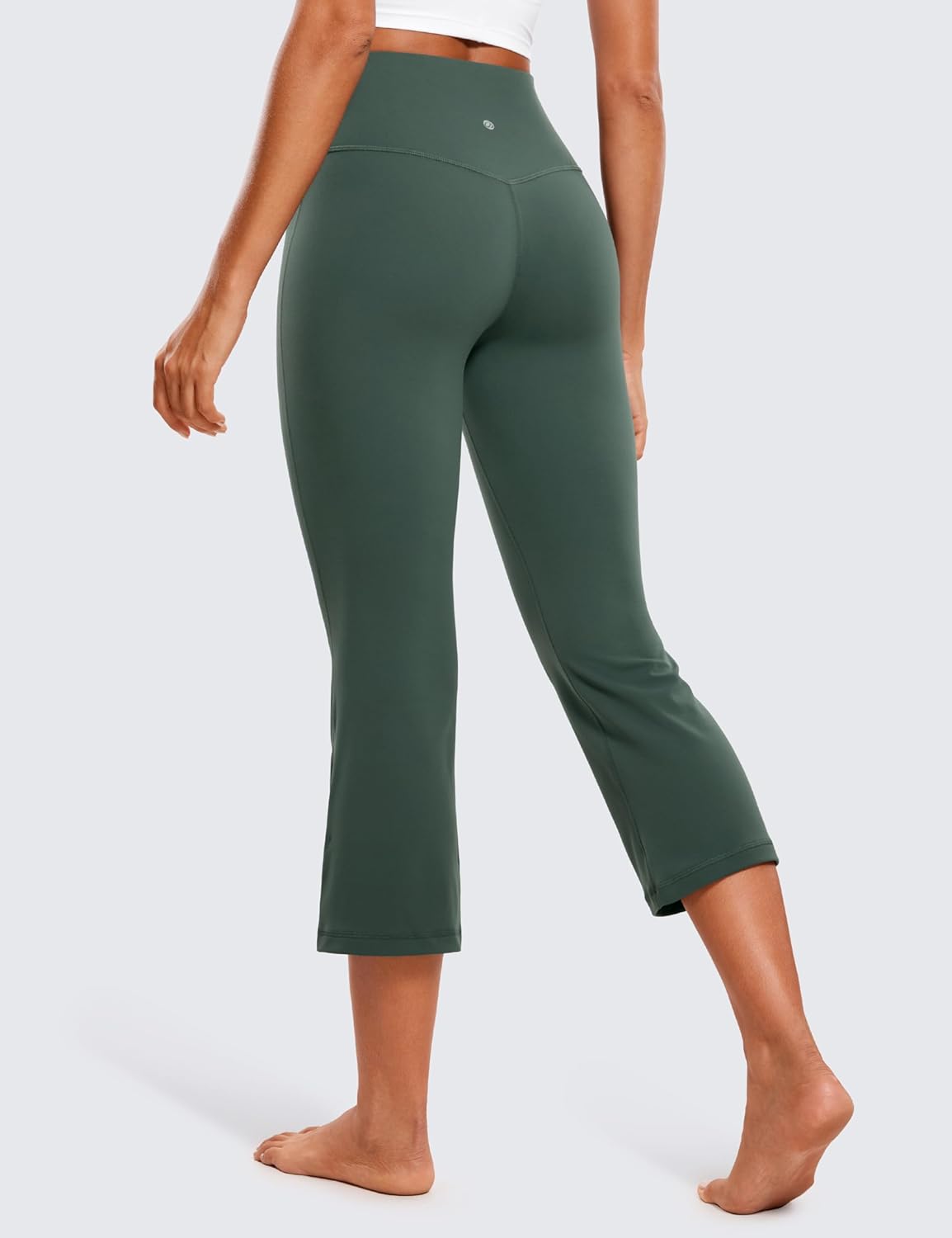 CRZ YOGA Butterluxe Capris Flare Leggings 23" - Bootcut High Waisted Womens Yoga Pants Cropped Casual - Image 2