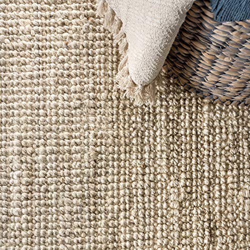 JONATHAN Y Pata Hand Woven Chunky Jute Light Ivory Indoor Area Rug, 8x10, Bohemian, Rustic, Cottage, Easy-Cleaning for Living Room, Bedroom, Kitchen, Non-Shedding (NRF102B-8) - Image 5