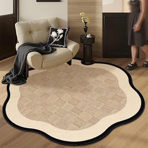 Optical Visual Illusion Rug 2026 New Mat ���E���h���O�A���B���e�[�W�X�^�C���A�h���A���r���O���[���A�R���s���[�^�[�`�F�A�A�x�b�h���[���A�R�[�q�[�e�[�u���A�\�t�@�A�t���A�}�b�g�ɍœK(B,60X60cm)