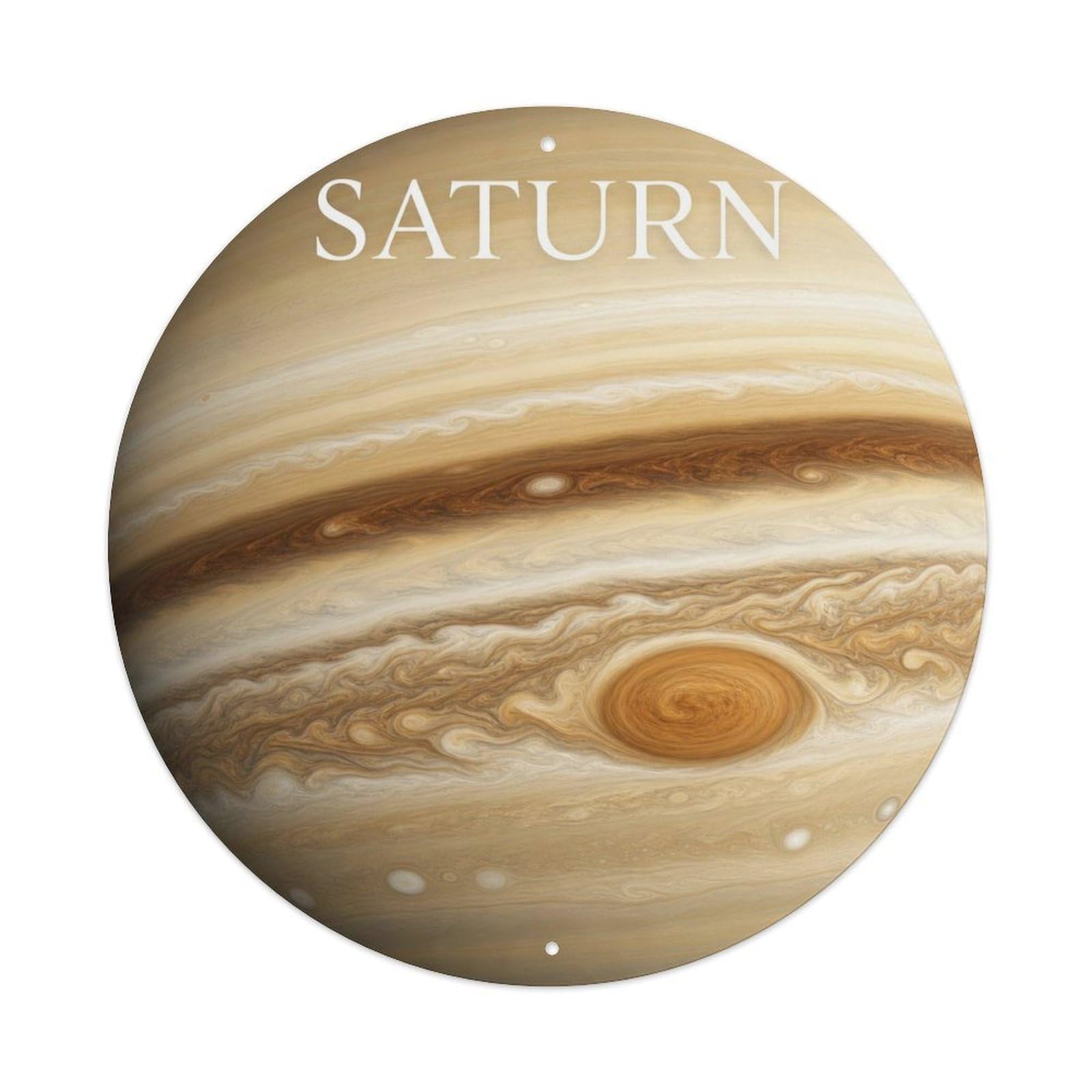 Celestial Starry Sky Saturn Outer Planet Metal Tin Sign