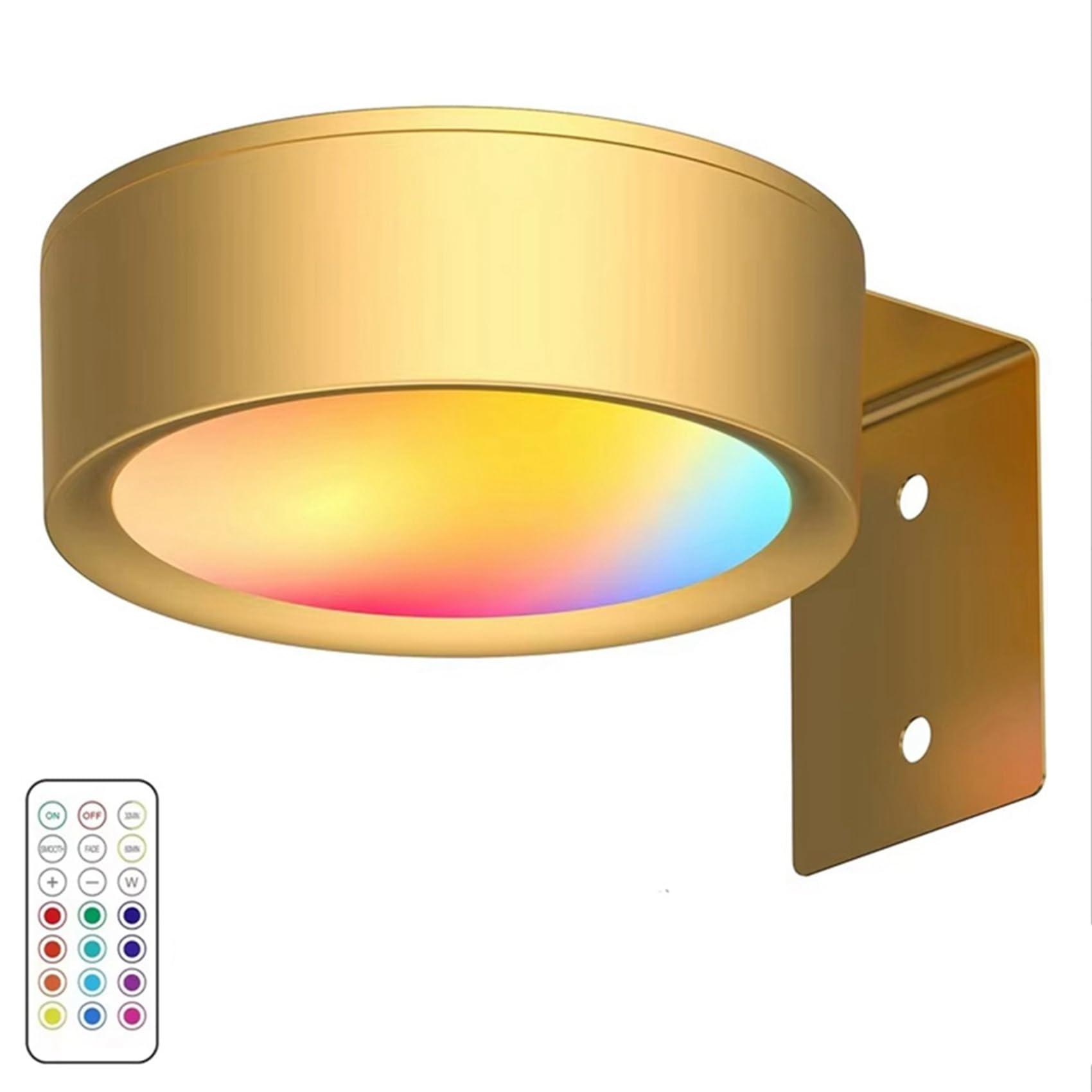 CTRLZS LED Art Display Light Picture Lights Battery Operated Dimmable 13 Lighting Modes Painting Spotlight for Paintings Gold