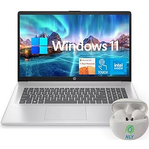 hp 17.3″ Touchscreen Laptop Computer with 1-Year Microsoft Office 365, LED Display Laptop 16GB RAM, 1TB SSD, Intel Pentium Silver N5030 Processor, Webcam, USB-C, NLY Earphones, Windows 11 Home