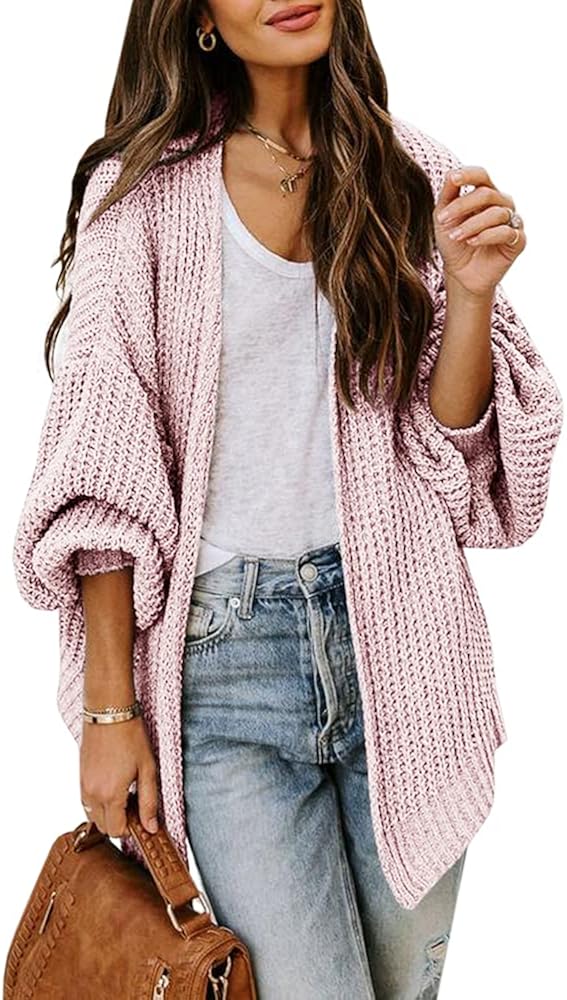 purple chunky knit cardigan