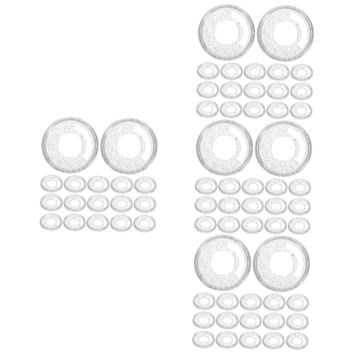 TEHAUX Lot De 4 De Reliure en Plastique pour Feuilles Mobiles Ronds pour Agenda Petits De Reliure Réutilisables 50 Pièces X 4