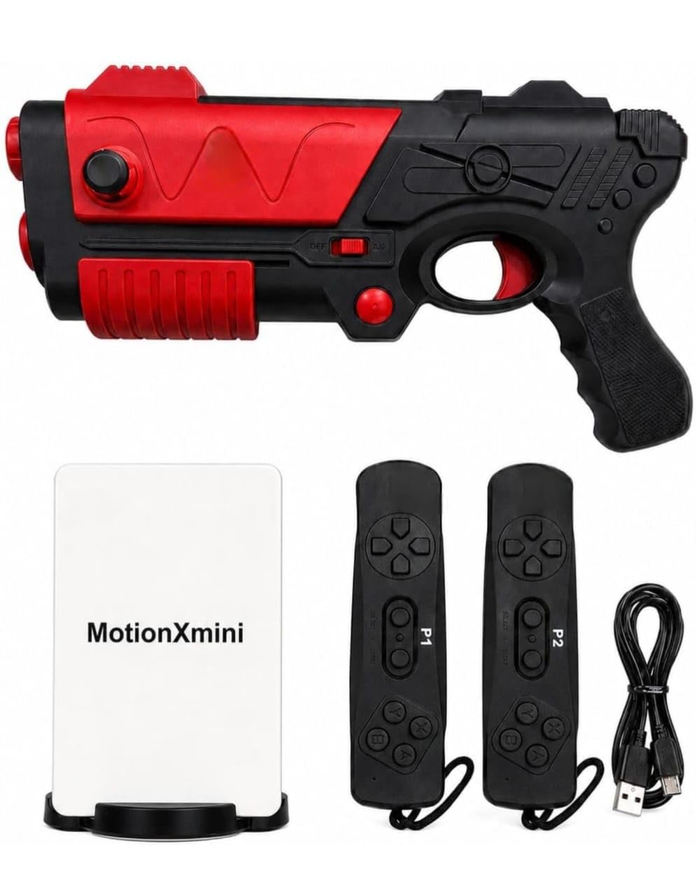 TV Video Game Console with Motion Gun Game & 2 Wireless Controllers | 1056 Built-in Games | HDMI Gaming Console for Kids & Family | Sports, Puzzle, Casual & Shooting Games 32 Bit Motion-image-6