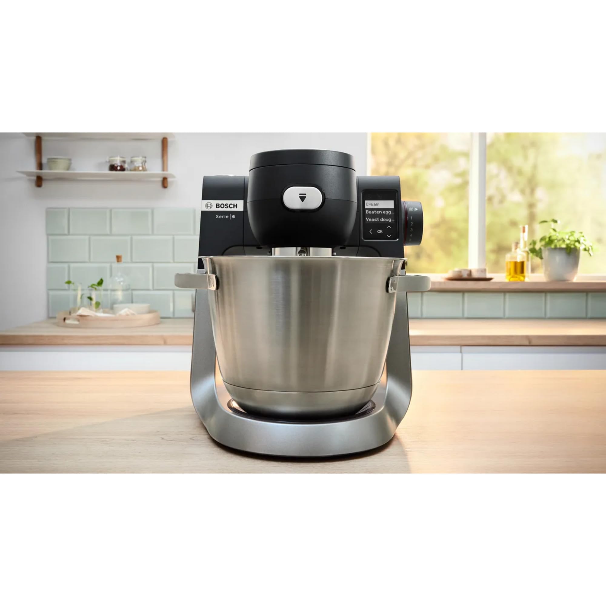Bosch - Robot de Cocina, Serie 6, 1600 W, Báscula incorporada, Acero Inoxidable, MUMS6ZS17