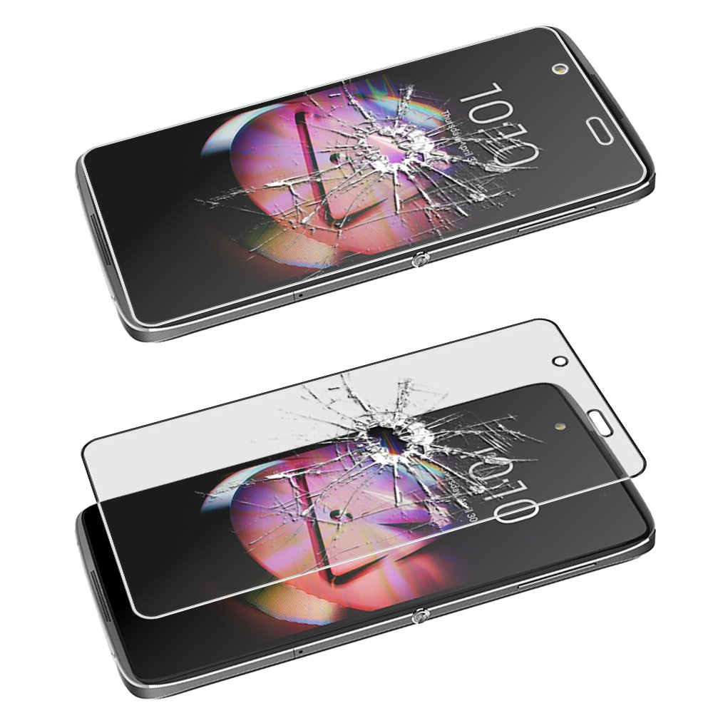 ebestStar - Cover Compatibile con Alcatel Idol 4S (5.5) Custodia Protezione Pelle PU Risvolto Verticale, Nero + Pellicola Vetro Temperato