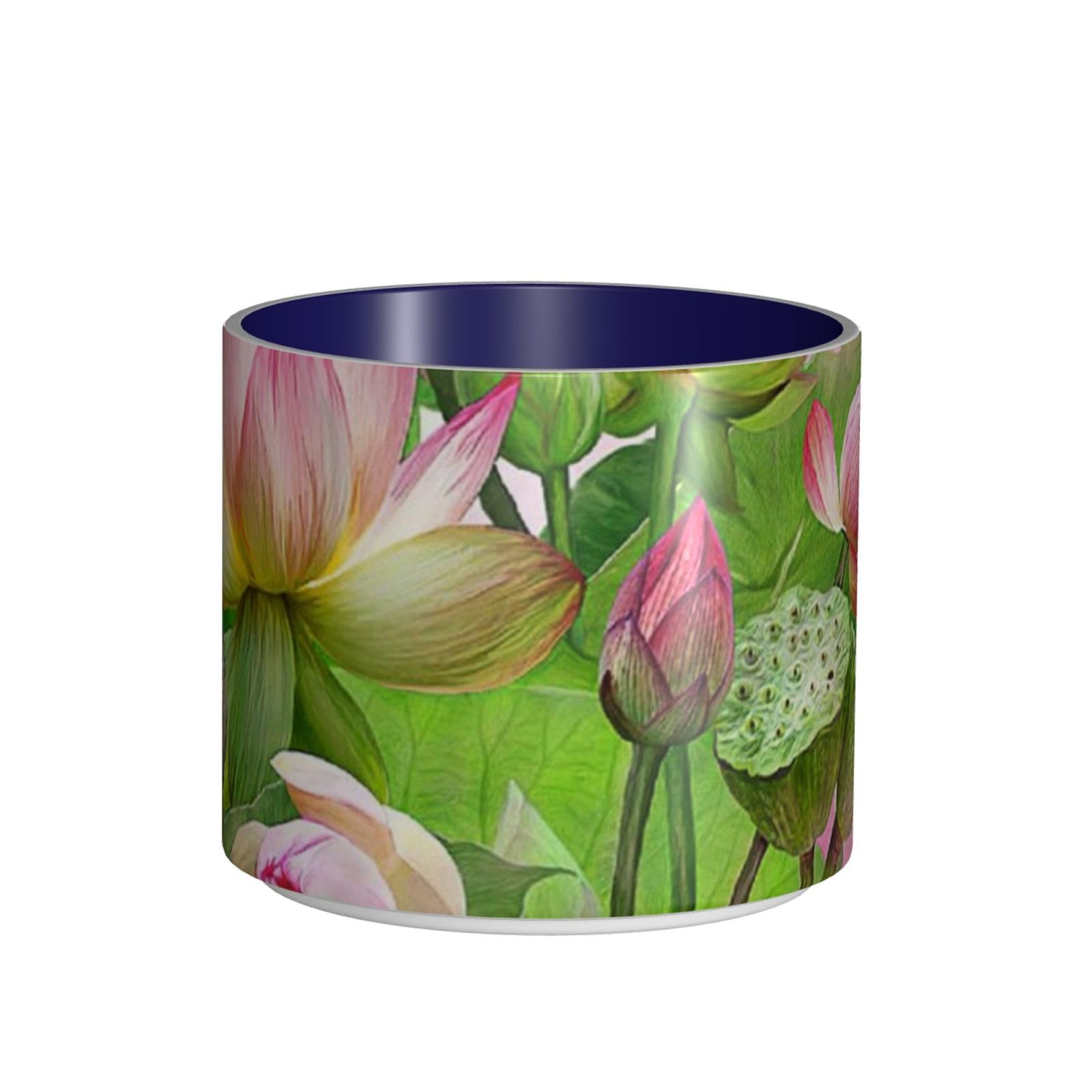 Spirit of the Lotus bedruckte große Keramiktasse Kaffeetasse