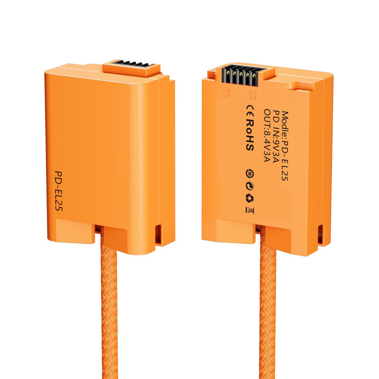 Batería virtual USB tipo C a EL25 de 60 cm para Z50, Z30, Z50II, fuente de alimentación continua, cable de alimentación balanceado USB C