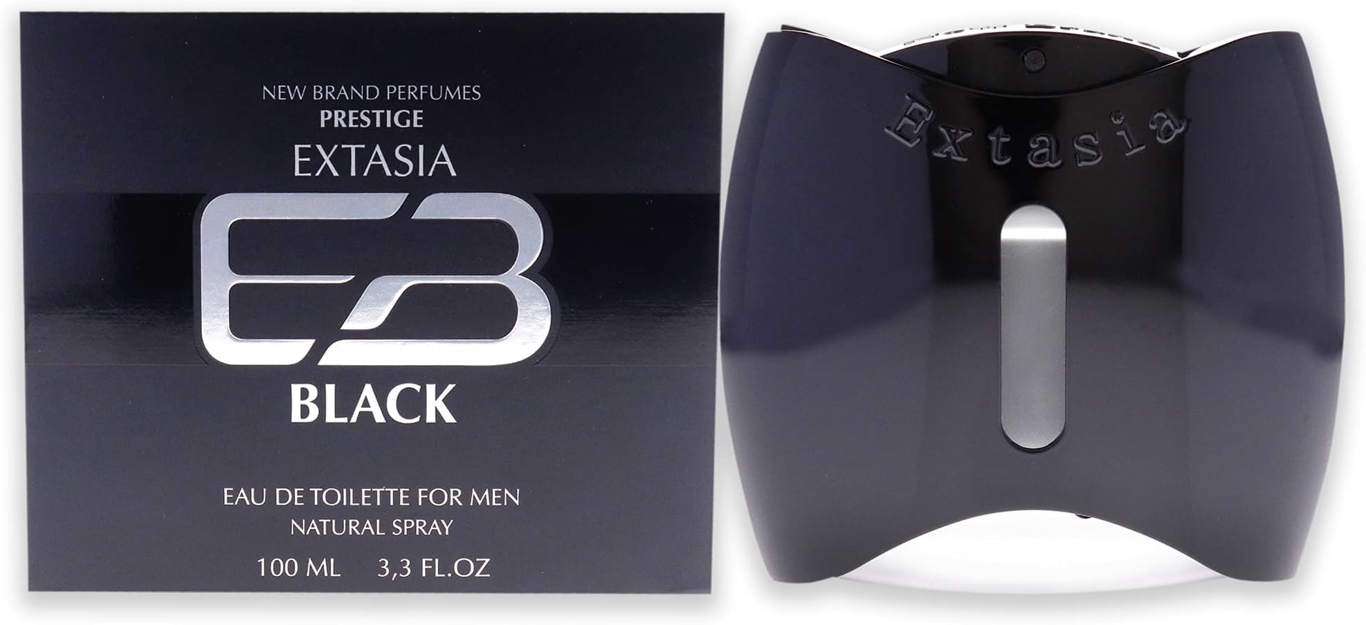 Extasia Black by New Brand for Men - 3.4 oz EDT Spray