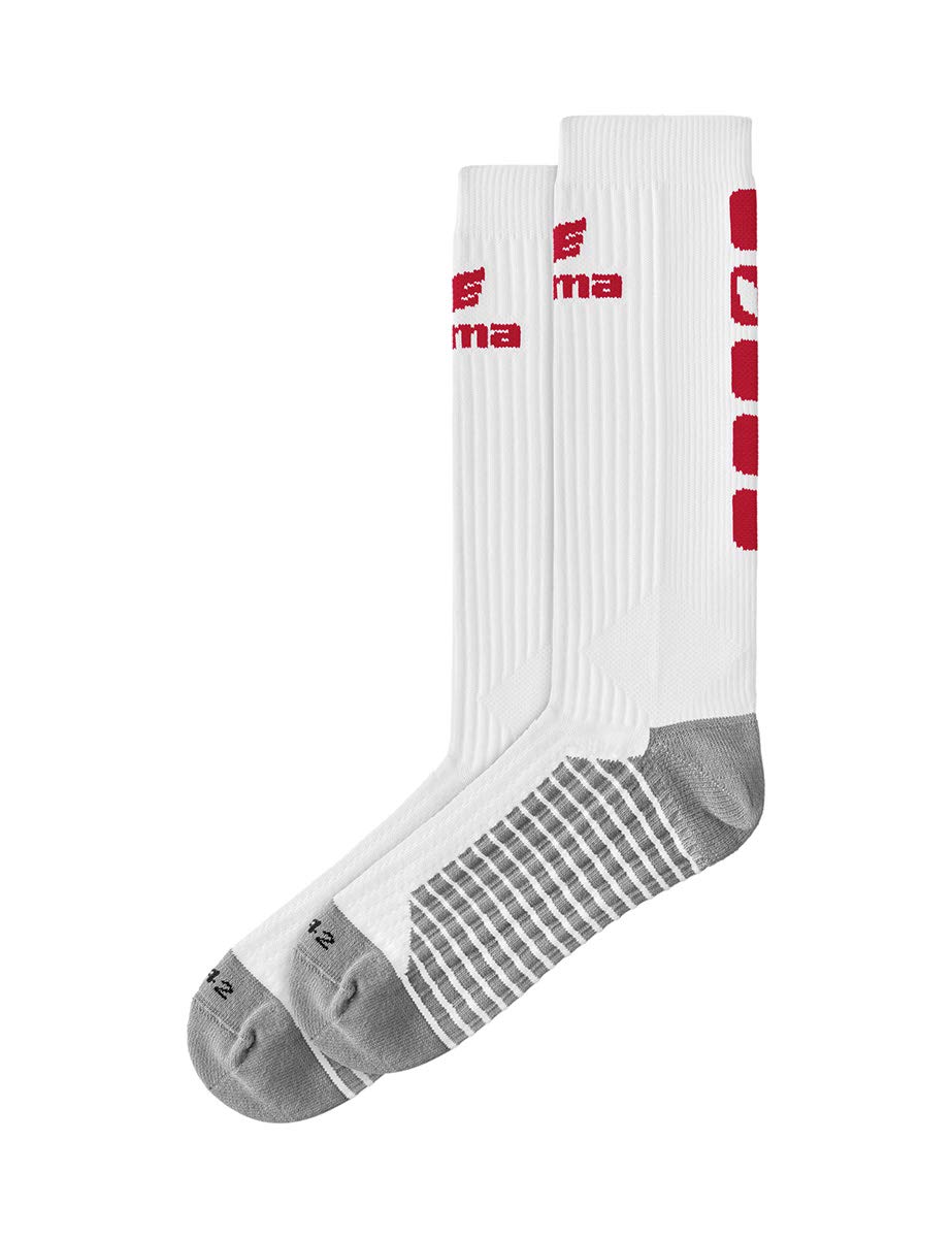 Erima Women Classic 5-C Socks - White/Red, Size: 39-42