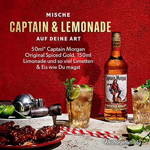Captain Morgan Original Spiced Gold | Blended Rum | Karibischer Geschmack | Verpackung mit gratis Dosierpumpe | 35% vol… – Bild 3