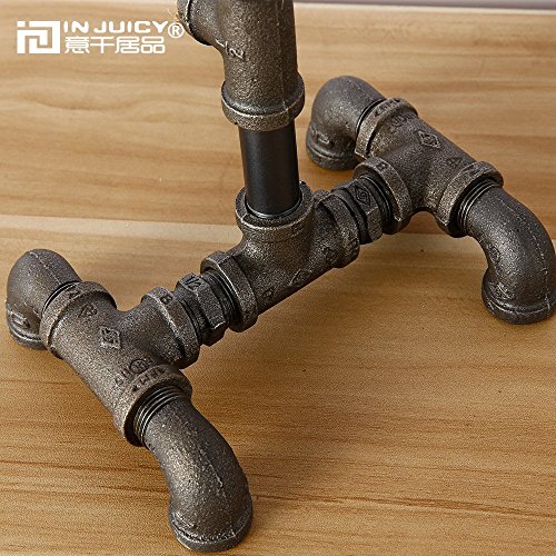 Injuicy Loft Retro Edison Vintage Industriële sokkel van metaal waterleidingen tafellampen antiek ijzer smeed touw… - Afbeelding 6