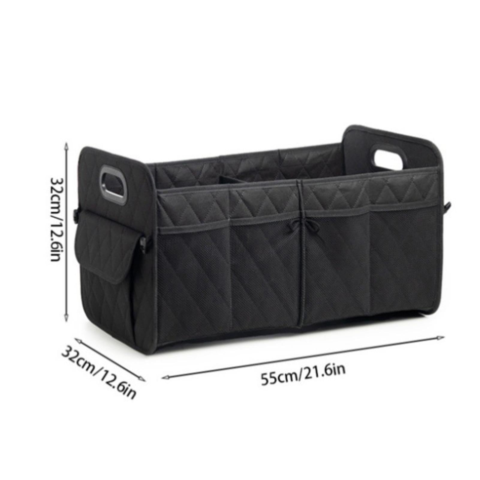 Foldable Car Boot Bag 50L Trunk Organizer with Non-slip Bottom Side Pockets