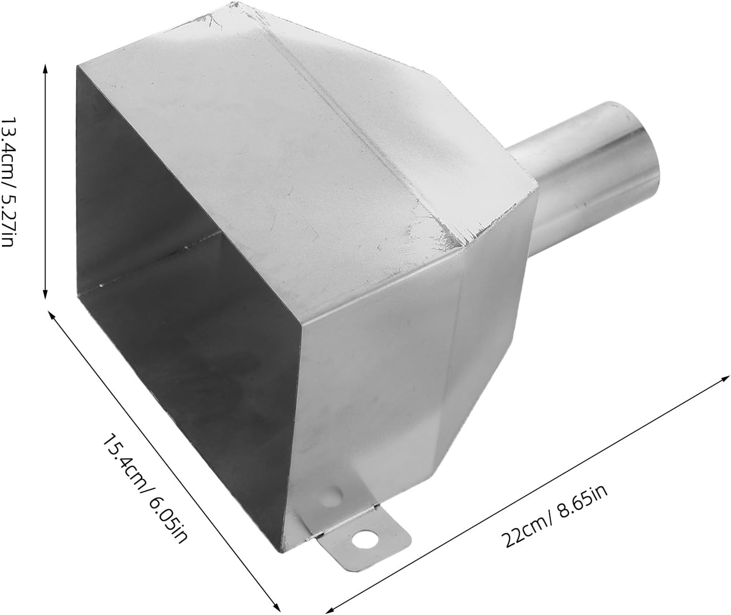 KICHOUSE Portable Rain Water Catcher, Gutter Downspout Adapter to Drain Pipe, Stainless Steel Downspout Extension, Square Rain Gutter to 45mm Drain Pipe Adapter for Home