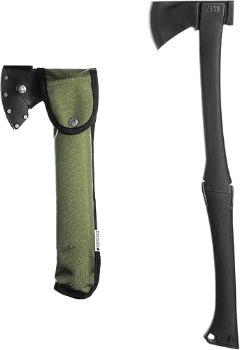 AGAWA ADK26 - Transforming Hatchet & Camping Axe - 2-in-1 Carbon Stainless Steel Log Splitter - Camping Gear for Hiking, Fishing, Hunting, Bushcraft, Survival Kit & Bug Out Bag