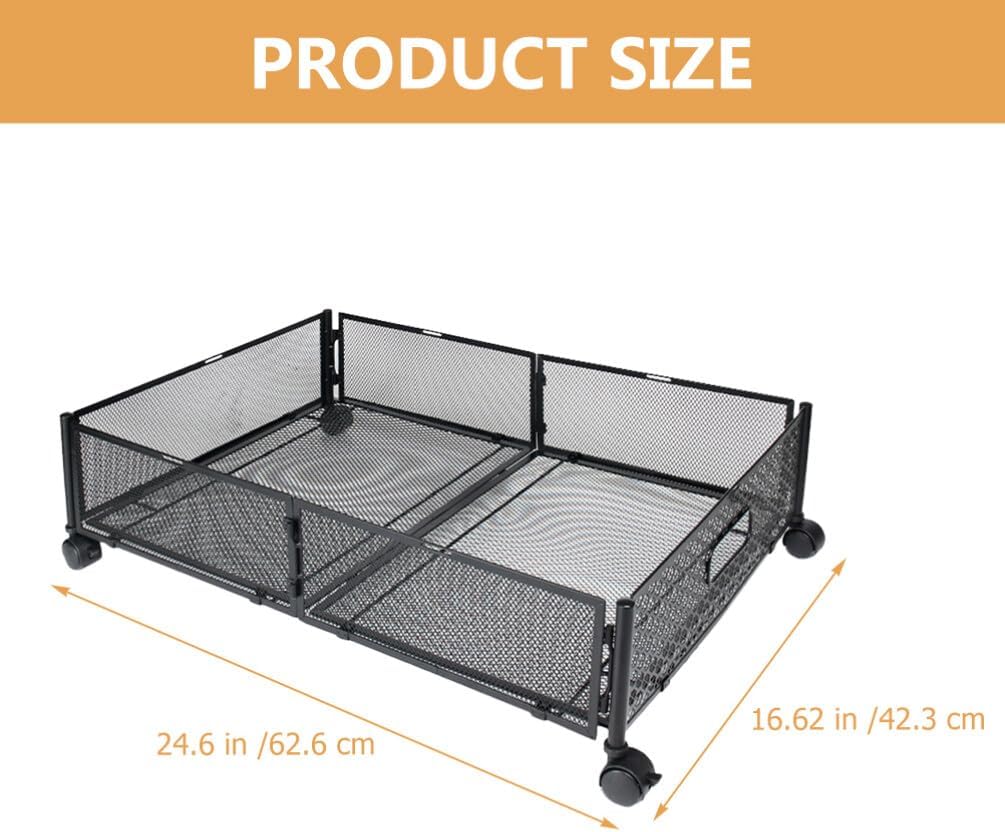 Angoily Bed Storage Organizer Foldable Drawer-style Storage Container Multi-purpose for Bedroom Sofa Space-saving for Clothes and Toys