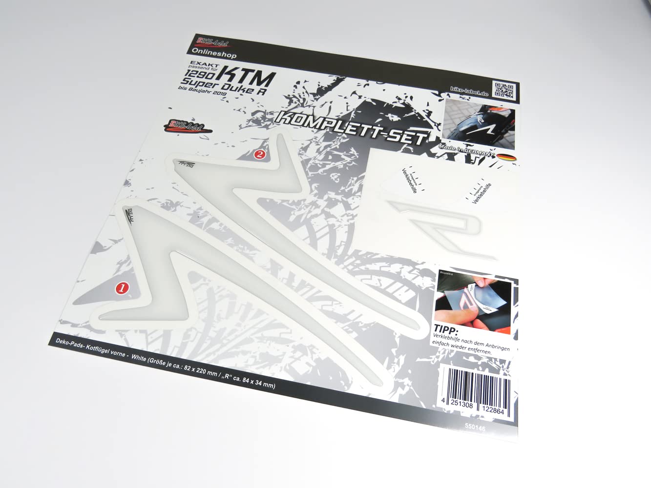 BIKE-label Tankpad Kotflügel kompatibel für KTM 1290 Super Duke R X550146