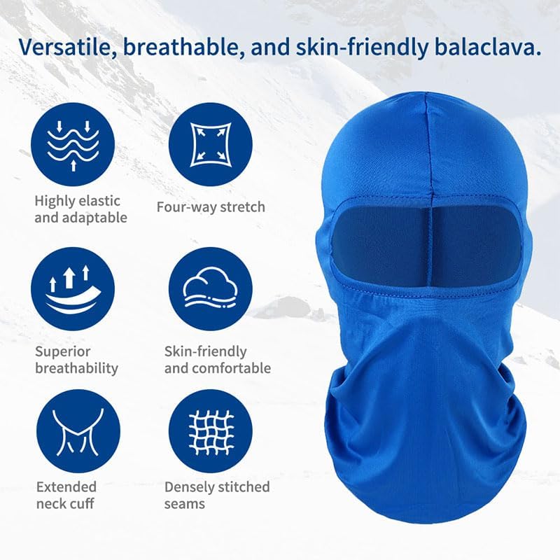 6 Set/12PCS Motorcycle Ski Goggles with Balaclava Mask, Dirt Bike ATV Motocross Riding Hiking Goggle UV Protection Tactical Neck Gaiter for Men Women & Youth - Image 3