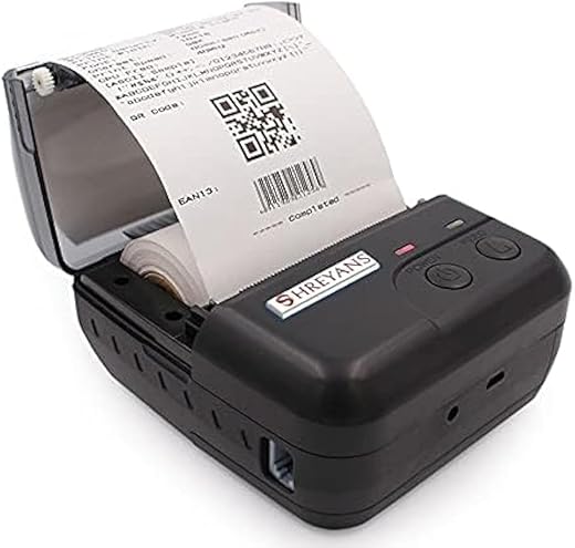 Shreyans 80mm thermal receipt Rechargable Printer Portable Bluetooth + USB