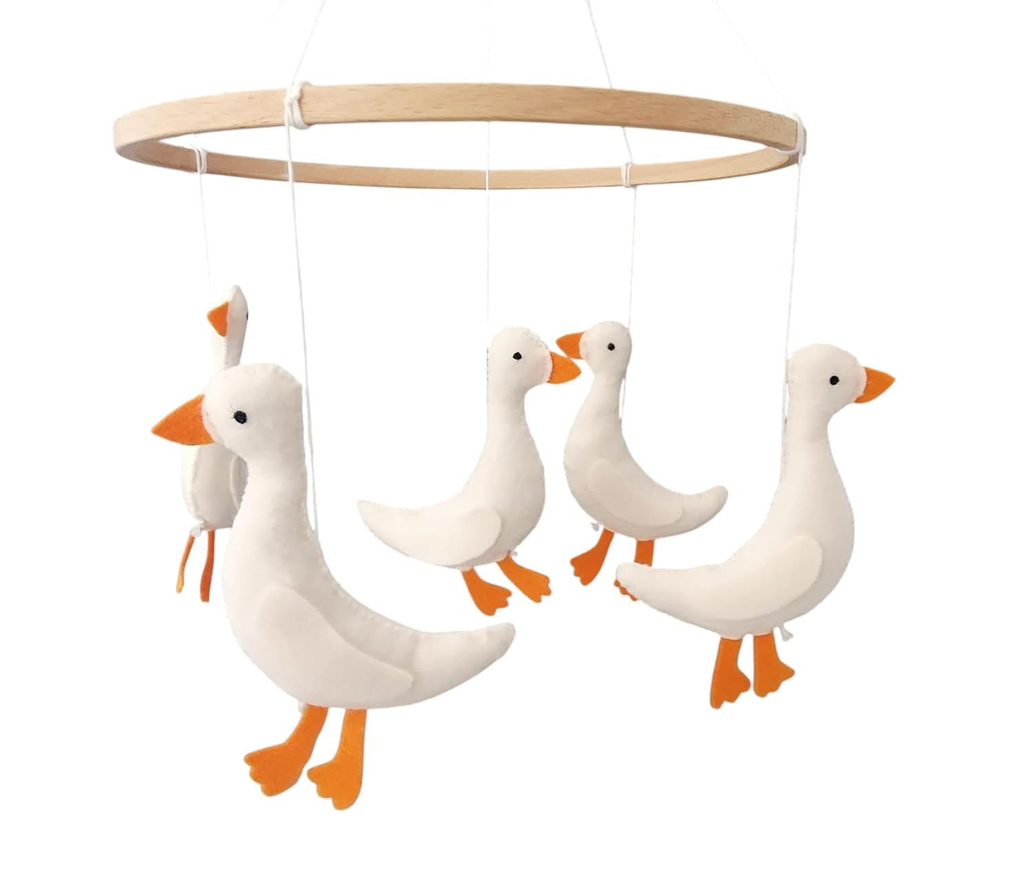 Geese Crib Mobile,Hunting Nursery Decor,Goose Mobile,Neutral Nursery Decor, Felt,Natural cot Mobile, Duck Crib Mobile