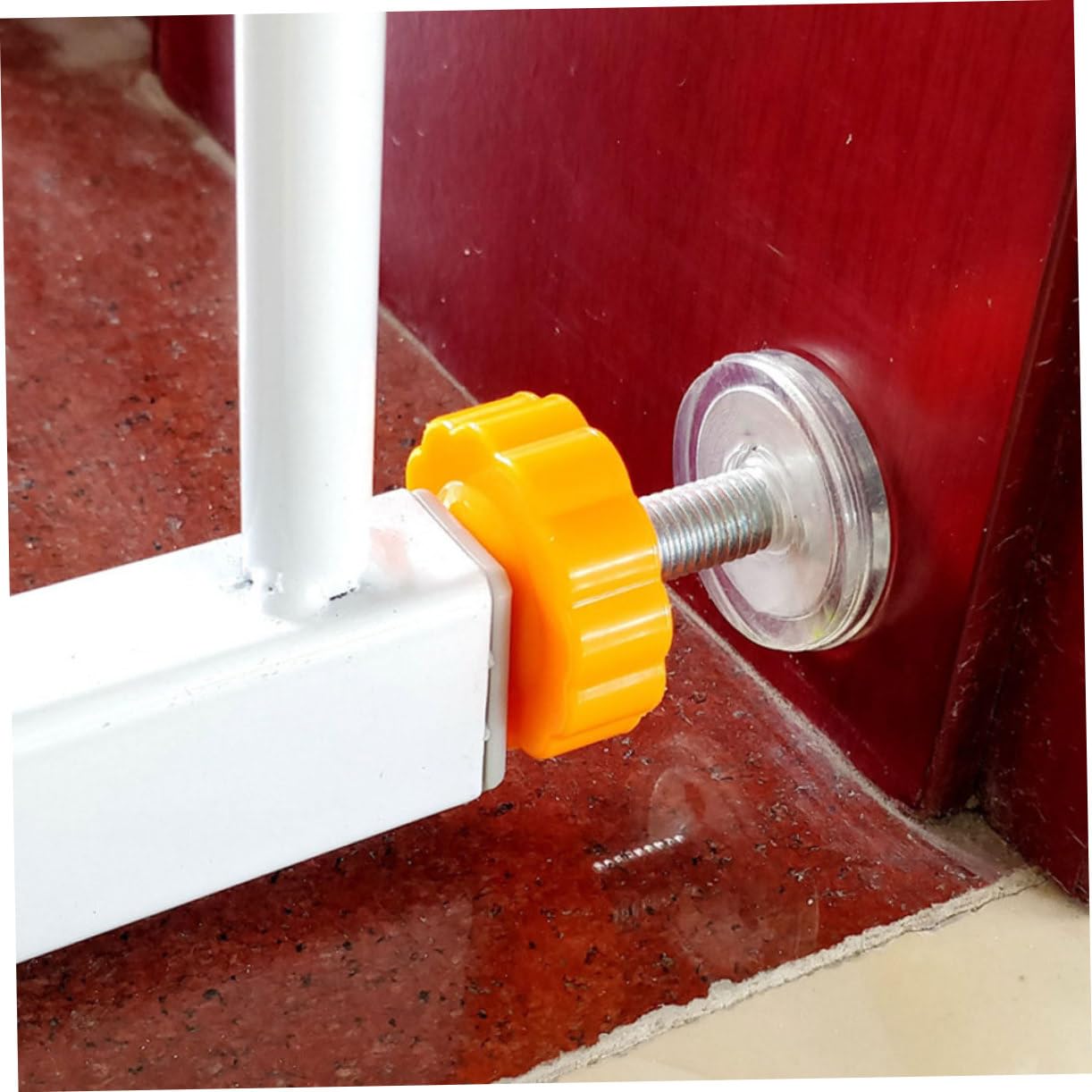 Toyvian 4 zestawy balustrad schodowych, kratka ochronna dla niemowląt, akcesoria do kratki schodowej, śruby montażowe ciśnieniowe do drzwi niemowląt, śruba gwintowana do drzwi niemowląt, śruba ze