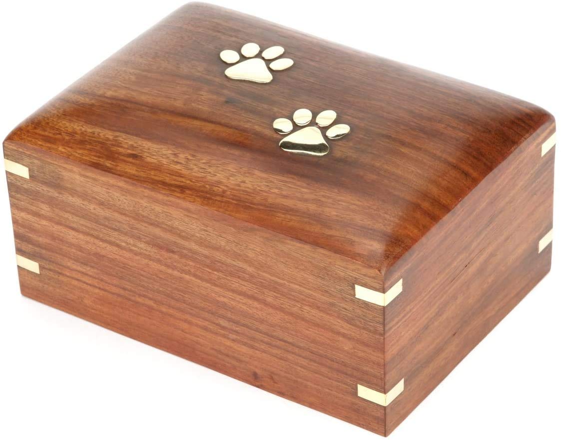 ARTISENIA Wooden Pet Memorial Keepsake Cremation Urns for Ashes Pet Urn Wood Keepsake Box Urns for Cat Dogs Ashes