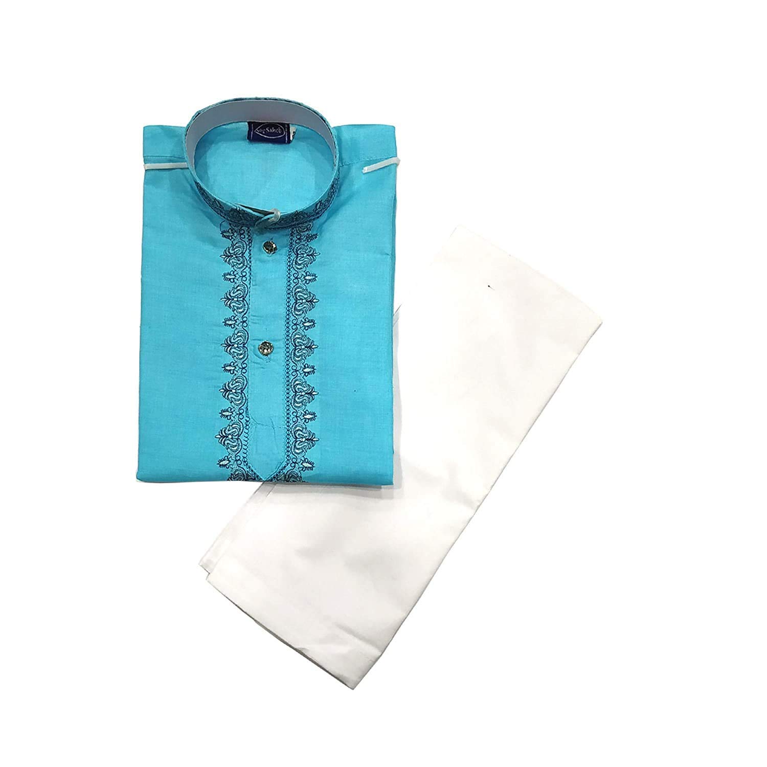 Cotton Kurta Pyjama With embroidery For Boys