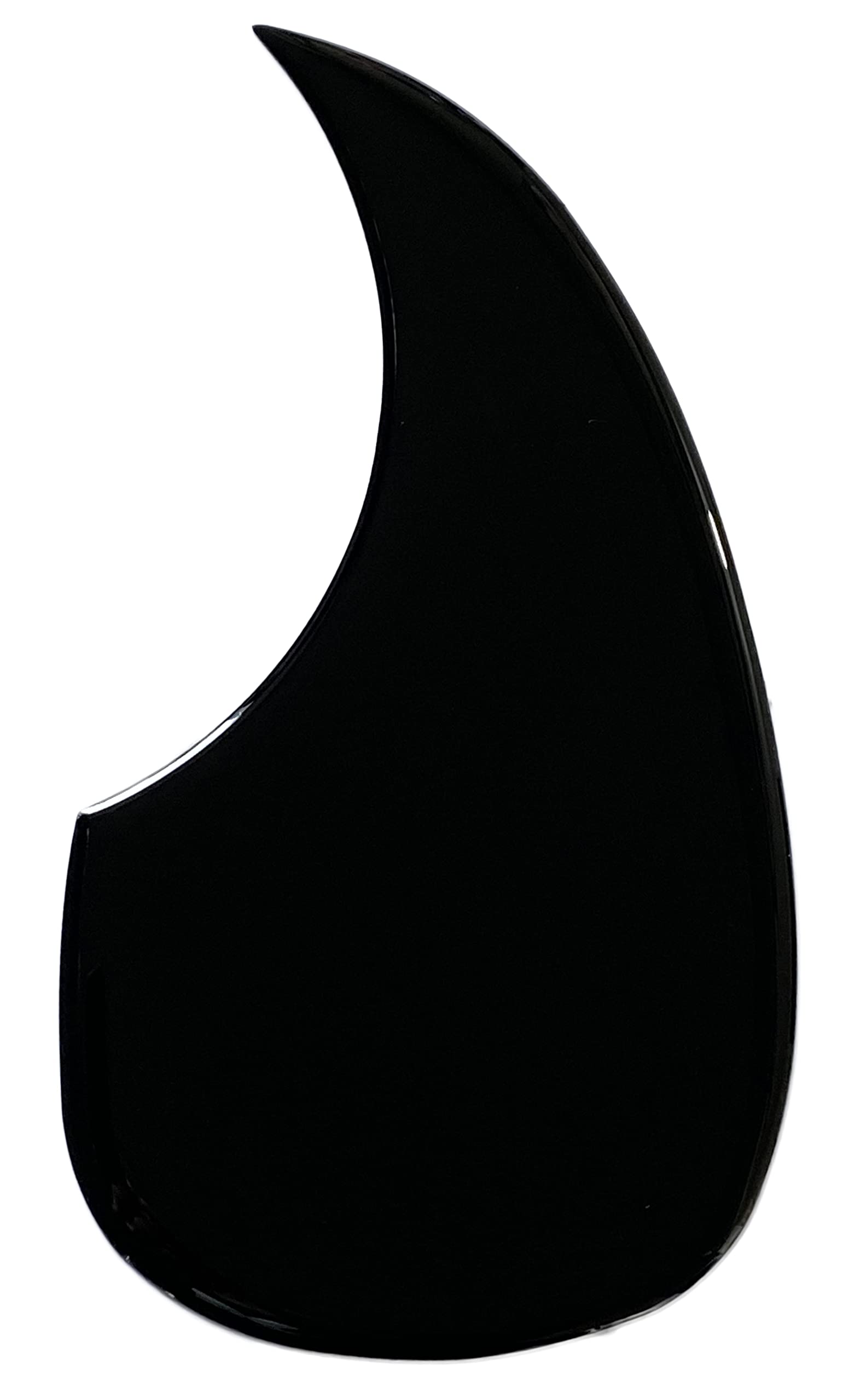Fits Folk Acoustic Guitar Self Adhesive Pickguard Crystal Teardrop Pickguard (Black)
