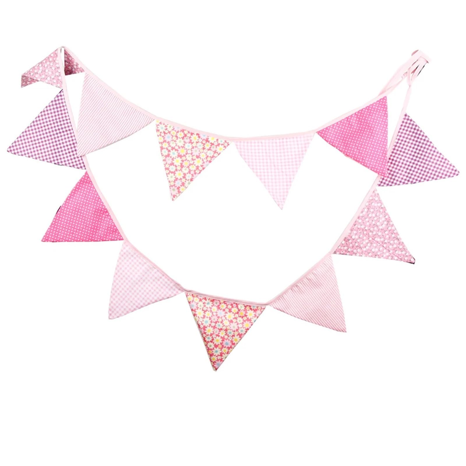 Bandera de otoño, Paquete de 3 banderines triangulares de algodón for decoración de fotos y fiestas de bodas.