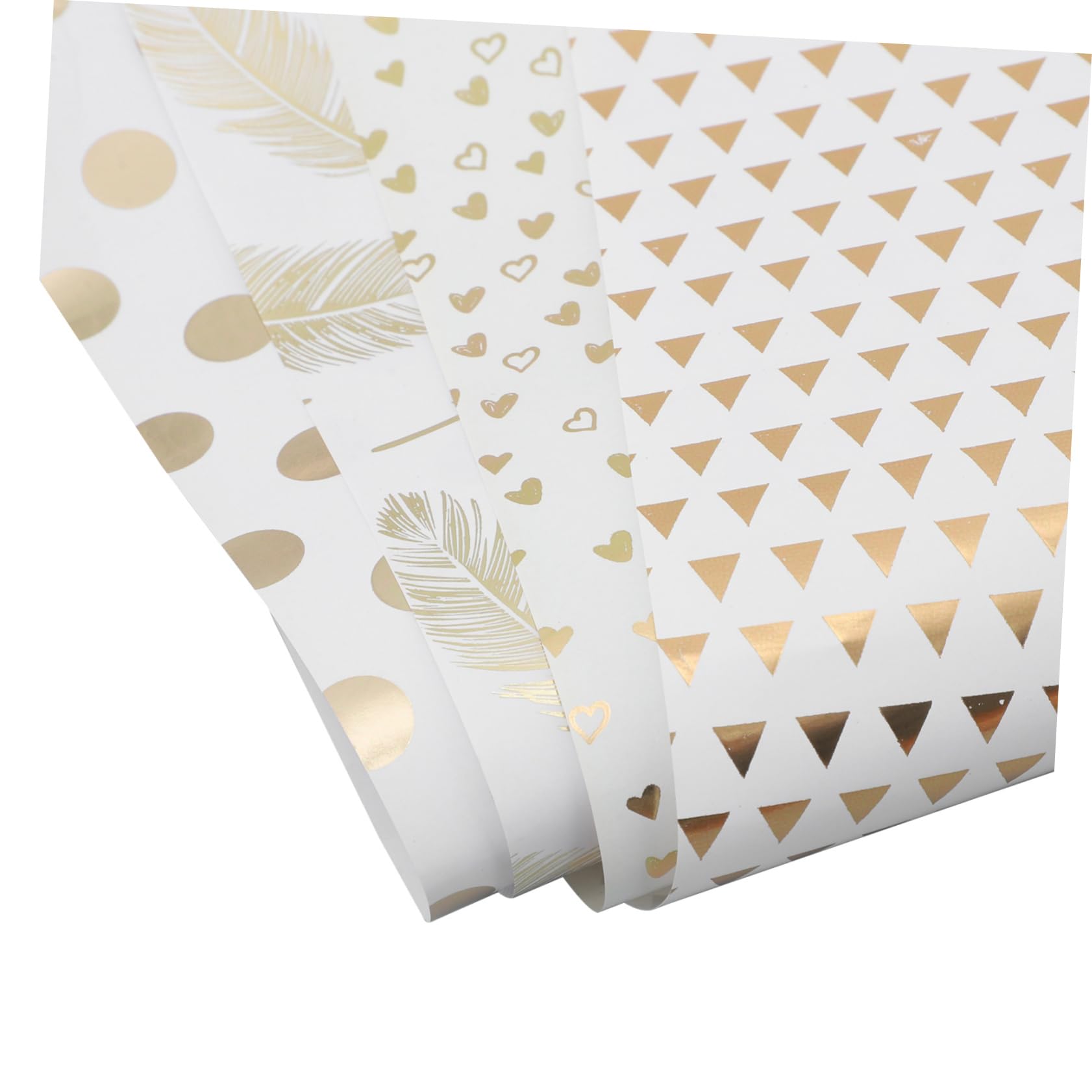 Goldenes Geschenkpapier 8 Stück Pack, Reißfestes Dickes Papier | Elegantes Design für Feiern und Babyparty, Große Bögen, Luxuriöse Optik