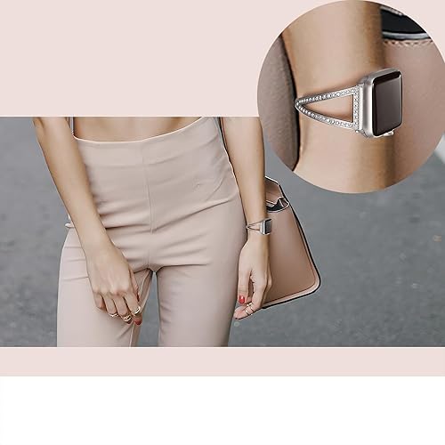 Miniatura 6 de Secbolt Correas brillantes compatibles con correas de Apple Watch de 1.496 pulgadas, 1.575 pulgadas, 1.614 pulgadas, 1.654 pulgadas, 1.732 pulgadas,