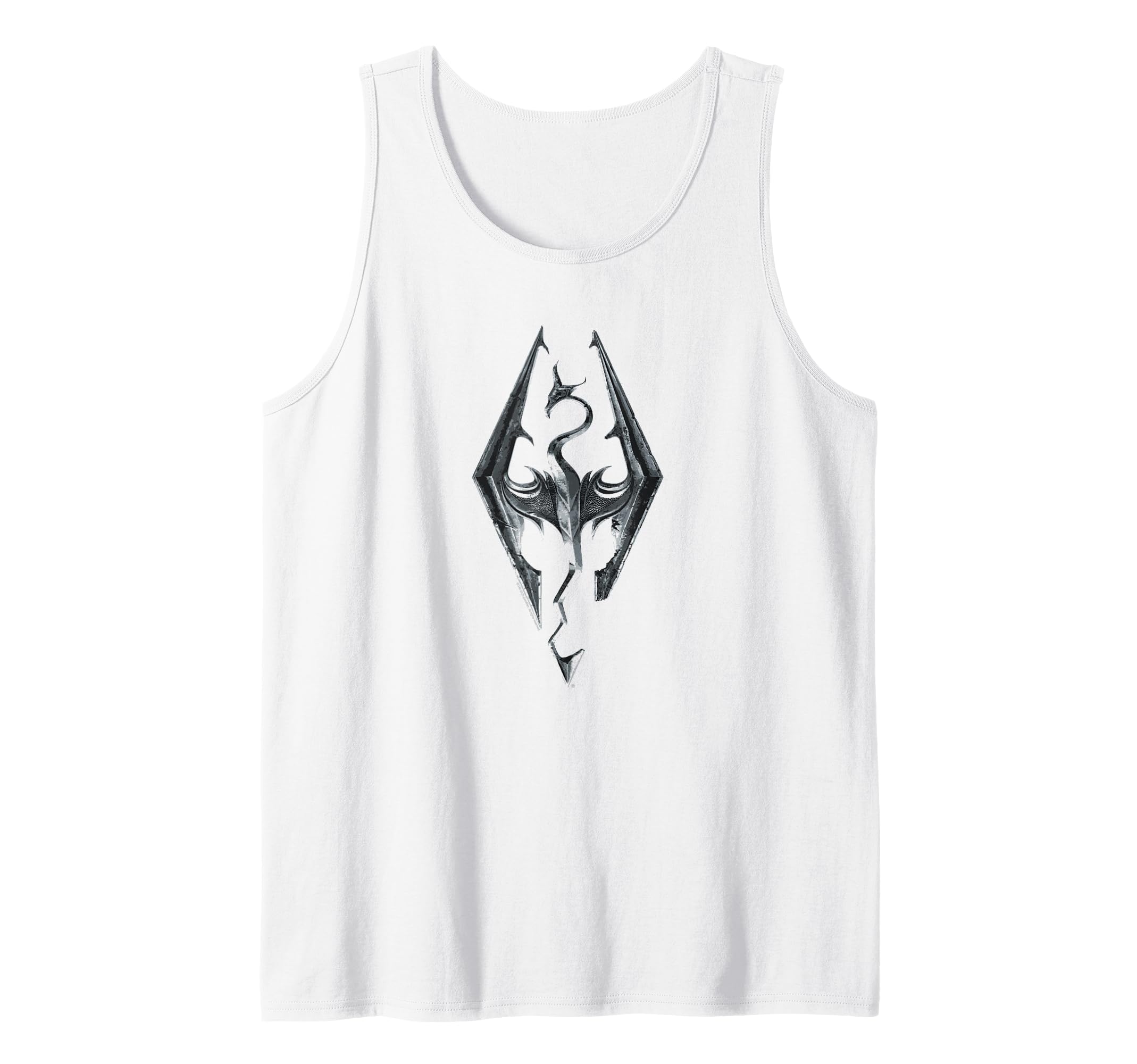 Elder Scrolls Skyrim Dragon Emblem Video Game Tank Top