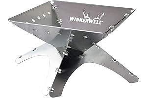 Winnerwell Flatfold Fire Pit – Medium | Portable Stainless Steel Fire Pan
