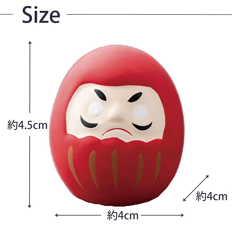 Amazon.co.jp: サントス 開運グッズ だるま 赤 開運吉祥 約4×4