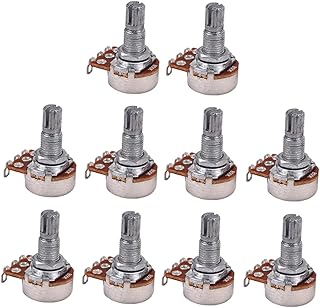 OSALADI Guitar Potentiometer B50k 10pcs Guitar Potentiometer Linear Potentiometer Digital Potentiometer bass Pole Potentiometer B50k