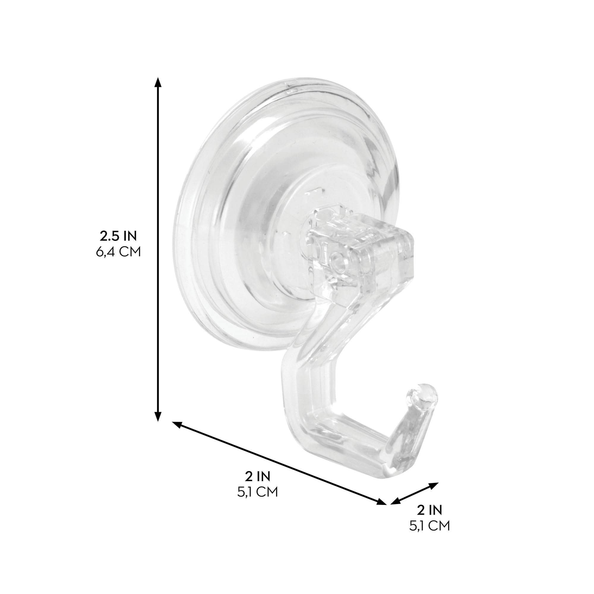IDesign Power Lock Handtuchhalter Mit Saugnäpfen - Durchsichtig Für Fliesen Glas