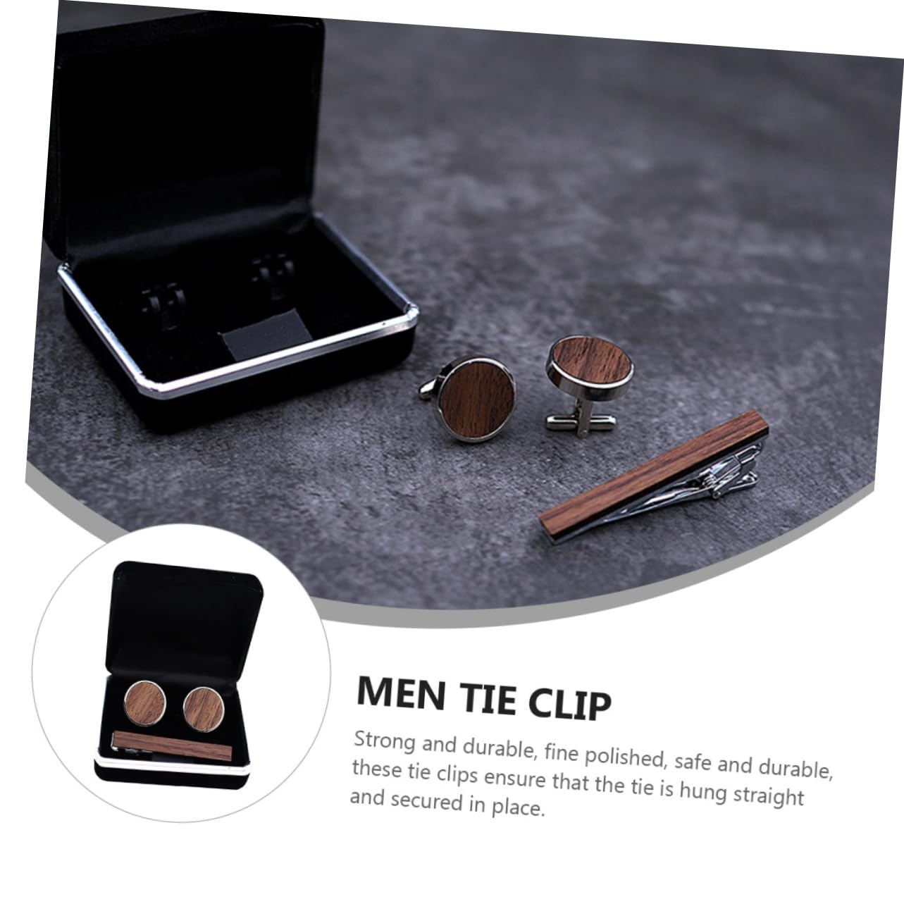 COLLBATH 2 Sets Elegante Männer Krawatte Clip Links Set Geburtstag Und Starke