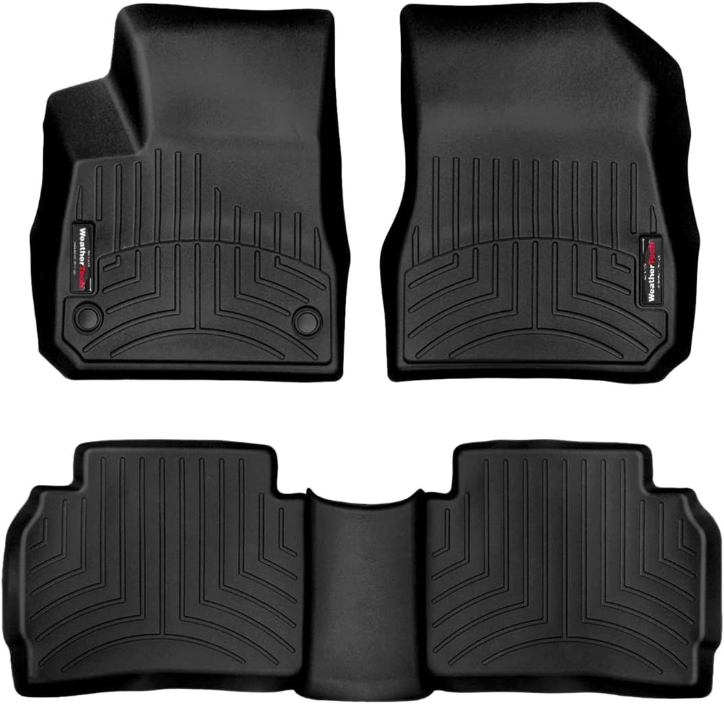 WeatherTech Custom Fit FloorLiners for Chevrolet Malibu - 1st & 2nd Row (44903-1-2), Black