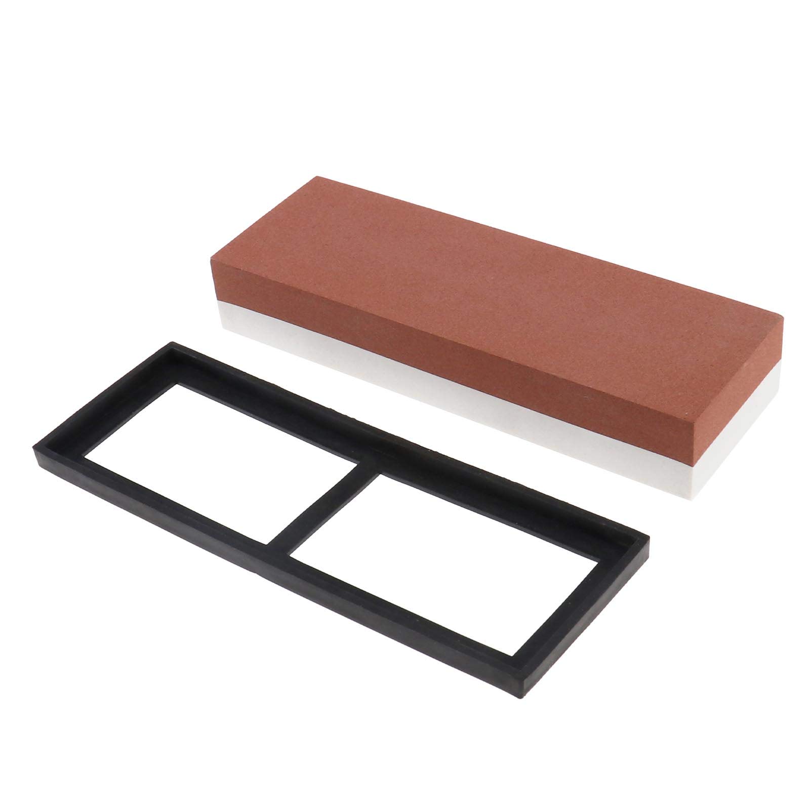 OTOTEC Pierre à aiguiser double face en corindon blanc 1000/3000 avec tapis antidérapant