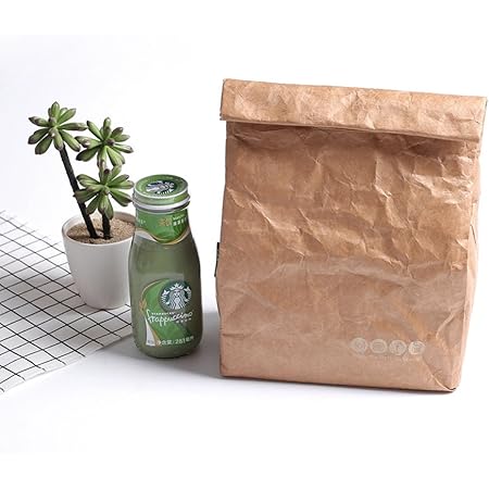 Amazon Jiolk ランチバッグ 保冷 保温 クラフト紙袋 折り畳み お弁当用袋 紙袋 フードバック 保温ランチジャー ショッピングバッグ ランチ バッグ ランチ巾着 ランチベルト オンライン通販